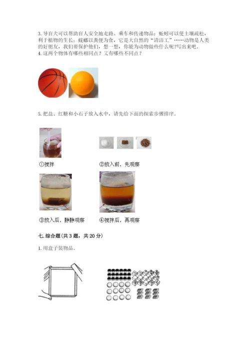教科版一年级下册科学期末测试卷【a卷】.docx