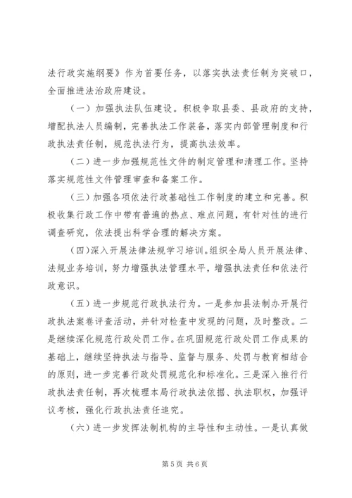 县文新广体局依法行政工作情况汇报.docx