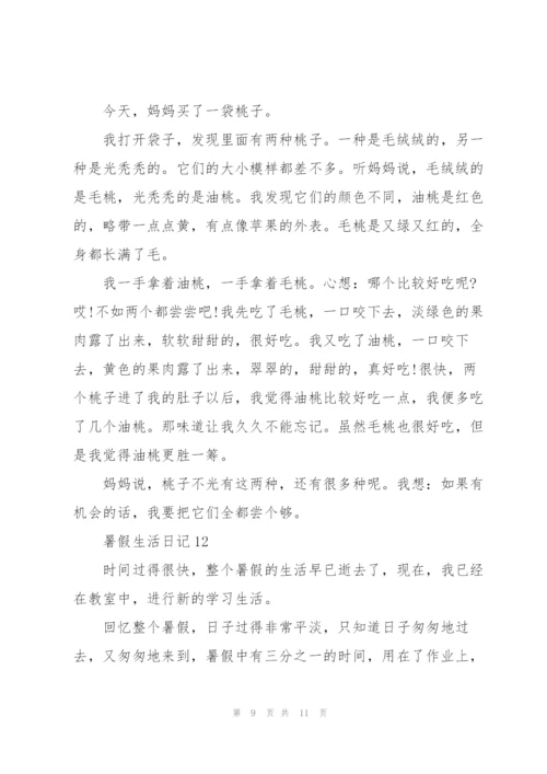 暑假生活日记（通用12篇）.docx