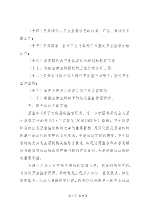 市区卫生监督综合执法工作方案.docx