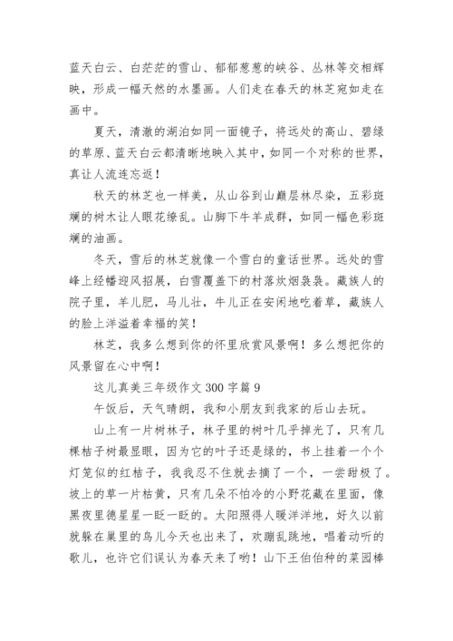 这儿真美三年级作文300字（精选10篇）.docx