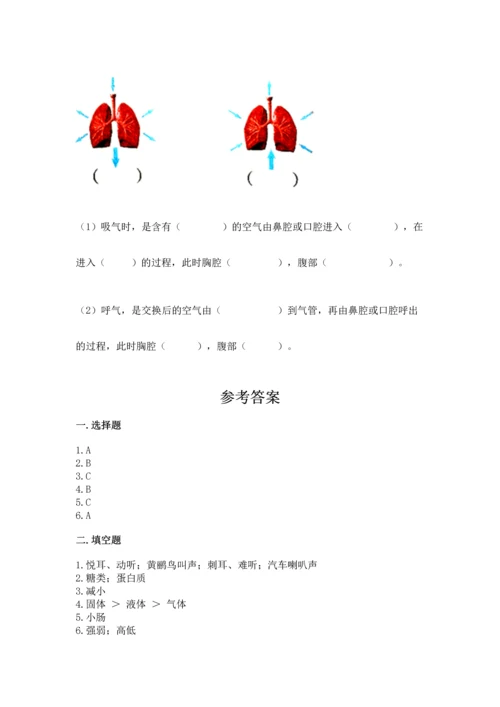 教科版科学四年级上册期末测试卷新版.docx