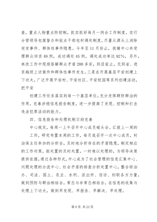 廊田镇综治信访维稳中心建设自查报告.docx