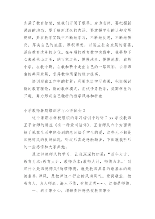 小学教师暑期培训学习心得体会.docx