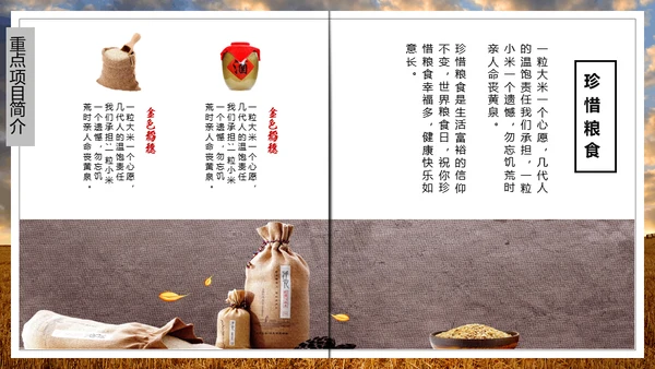 大粮仓粮食丰秋通用PPT模板