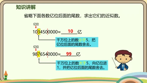 人教版数学四年级上册1.9 亿以上数的改写和近似数课件(共22张PPT)
