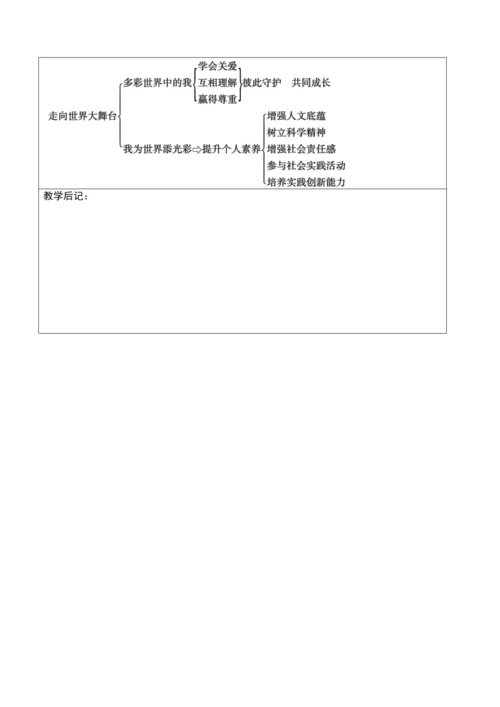 【核心素养目标】5.1 走向世界大舞台 教案