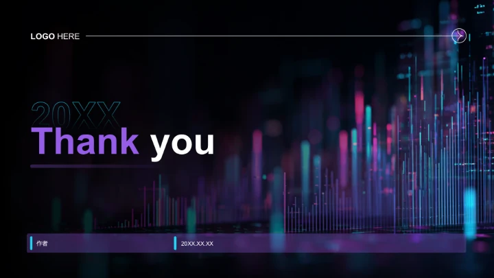 紫色科技风年中运营数据分析PPT模板