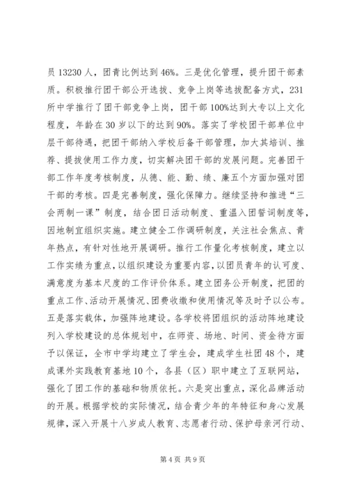 学校共青团工作调研报告范文.docx