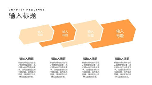 简约风橙色年终总结汇报PPT模板