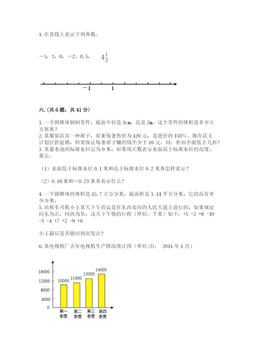 实用小学数学青岛版六年级下册期末测试卷（含答案）.docx