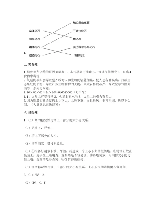 教科版六年级下册科学期末测试卷【名校卷】.docx