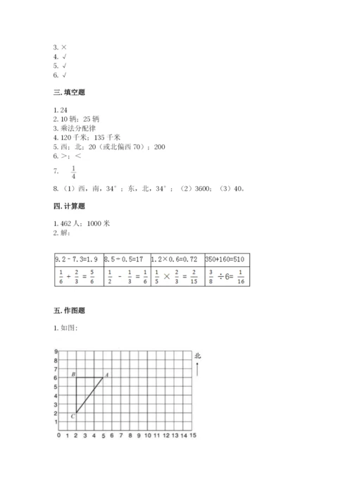 人教版六年级上册数学期中测试卷往年题考.docx