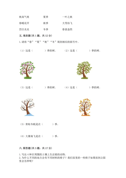 教科版科学二年级上册《期末测试卷》精品（基础题）.docx
