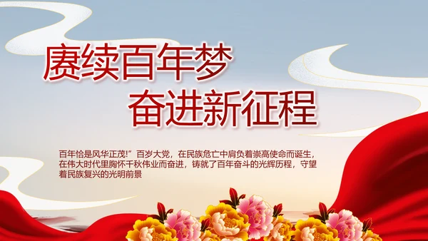 深刻理解党百年奋斗的历史意义PPT动态模板