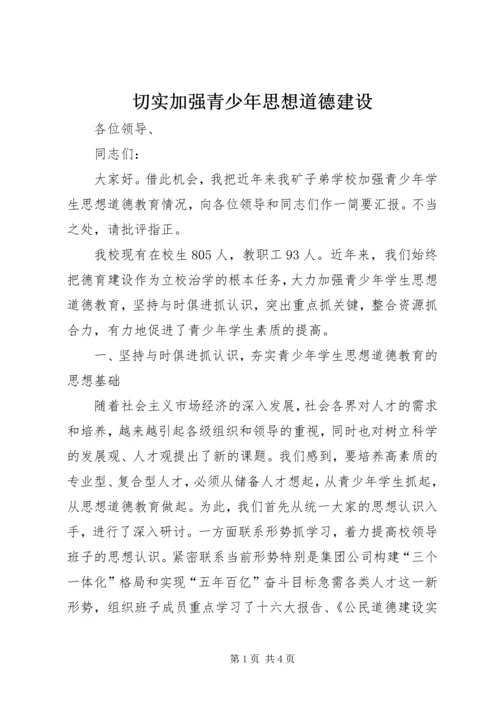 切实加强青少年思想道德建设.docx