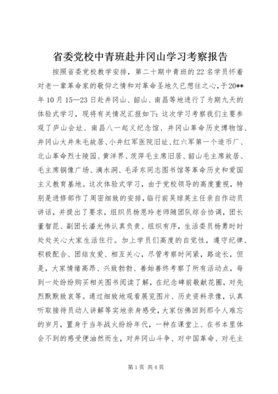 省委党校中青班赴井冈山学习考察报告.docx