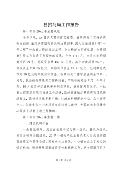 县招商局工作报告 (2).docx