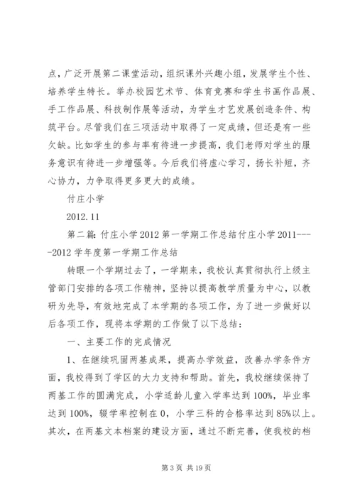 付庄小学三项活动”的总结.docx
