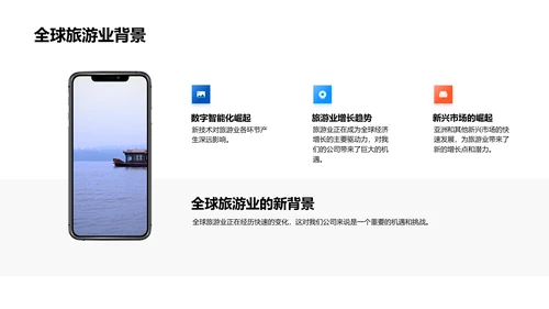 旅游业数字年报PPT模板