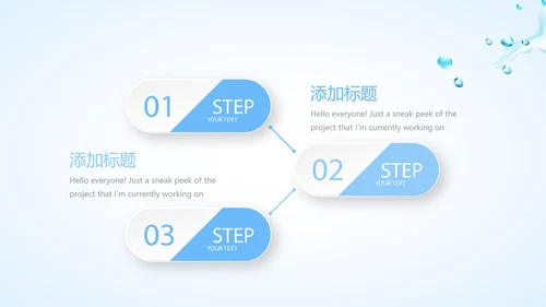 蓝色简约补水面膜动态PPT