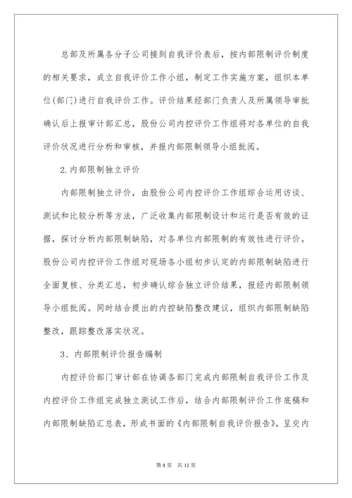 内控评价实施方案.docx