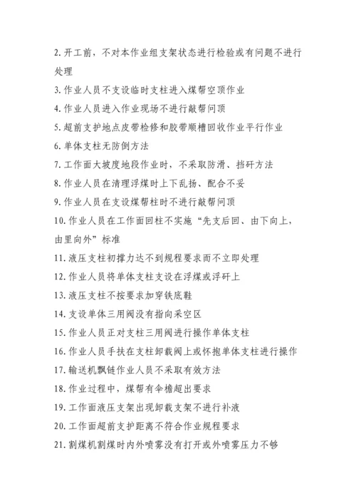 公司不安全行为手册模板.docx