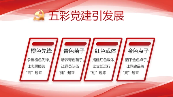 红色大气党建党支部年终工作总结PPT