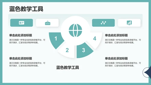 绿色扁平风演讲展示PPT模板