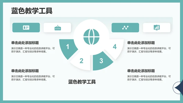 绿色扁平风演讲展示PPT模板