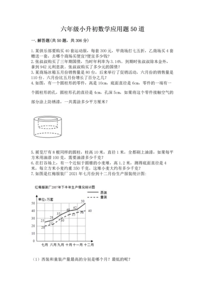 六年级小升初数学应用题50道带答案（b卷）.docx