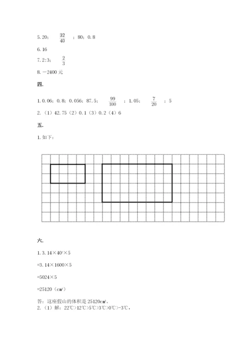 人教版数学六年级下册试题期末模拟检测卷精品【黄金题型】.docx