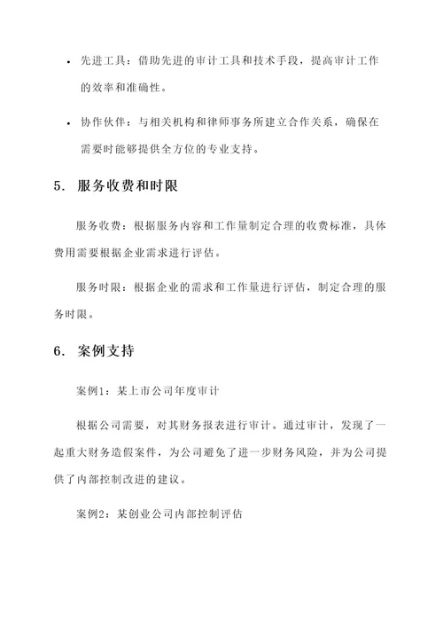 年度审计顾问服务方案