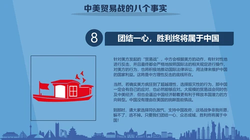 大国崛起中美贸易PPT模板