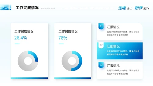 简约抽象艺术月度工作汇报工作总结ppt模板