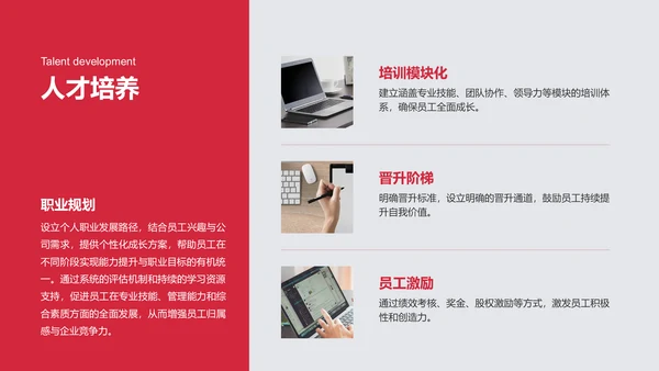 红色商务风企业文化与团队介绍汇报PPT模板