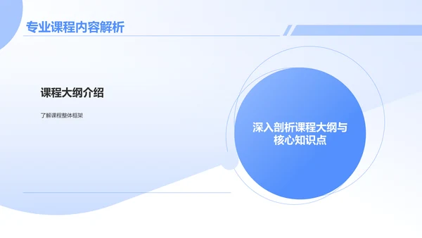 蓝色插画风大学生专业课汇报PPT模板