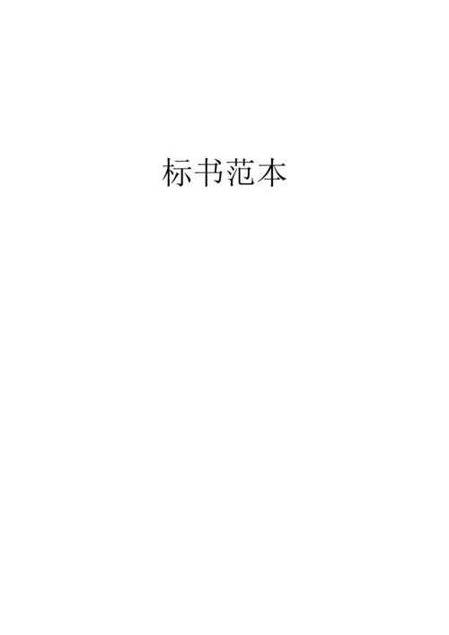 标书范本新版.docx