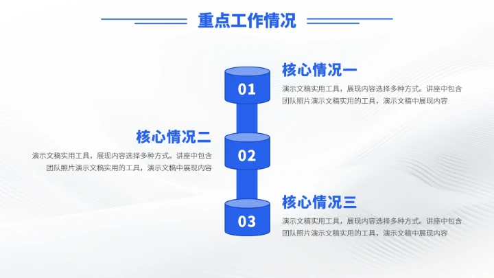 蓝色高端工作汇报述职年终总结PPT模板