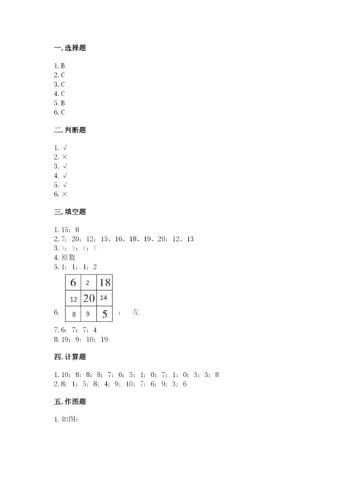 人教版一年级上册数学期末测试卷及答案（典优）.docx