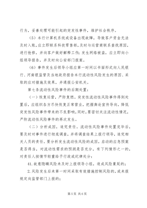 村镇银行流动性风险应急计划 (3).docx