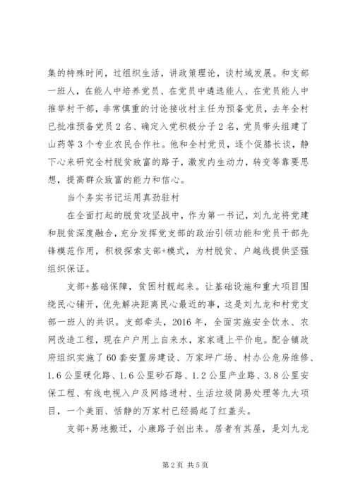 优秀村支部第一书记刘九龙先进事迹.docx