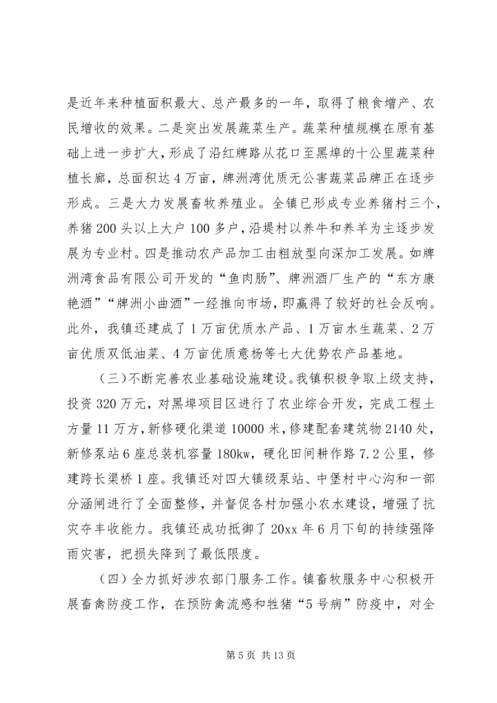 夯实基础谋发展(X镇工作综述).docx