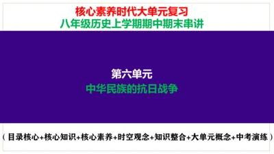 第六单元  中华民族的抗日战争 核心素养时代大单元复习课件