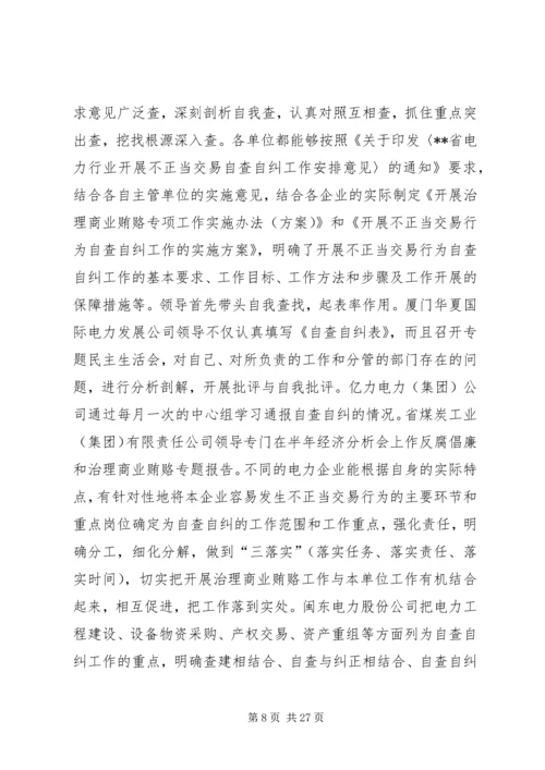 商业贿赂自查自纠阶段检查验收情况报告 (2).docx