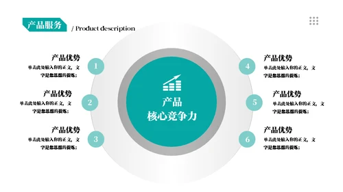 湖蓝商务风企业宣传通用PPT模板