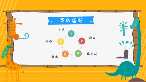 卡通可爱小学班干部竞选自我介绍PPT模板