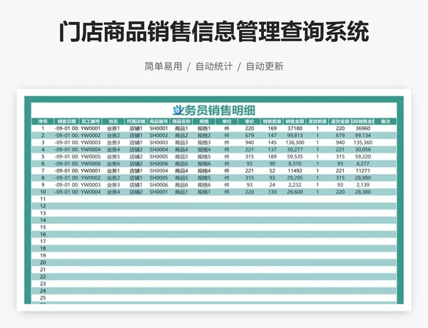 门店商品销售信息管理查询系统