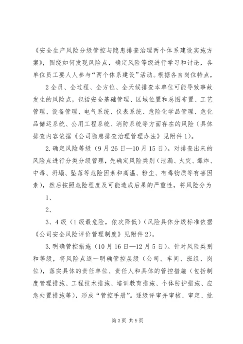 燃气公司风险分级管控及隐患排查治理体系建设工作实施方案 (2).docx