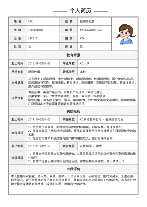个人求职简历
